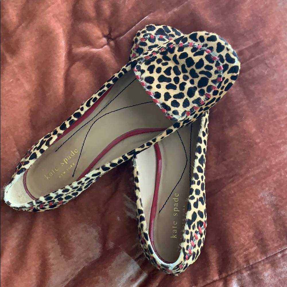 Kate spade leopard loafers